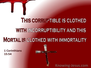 1 Corinthians 15:54 Death Is Swallowed Up In Victory (white)